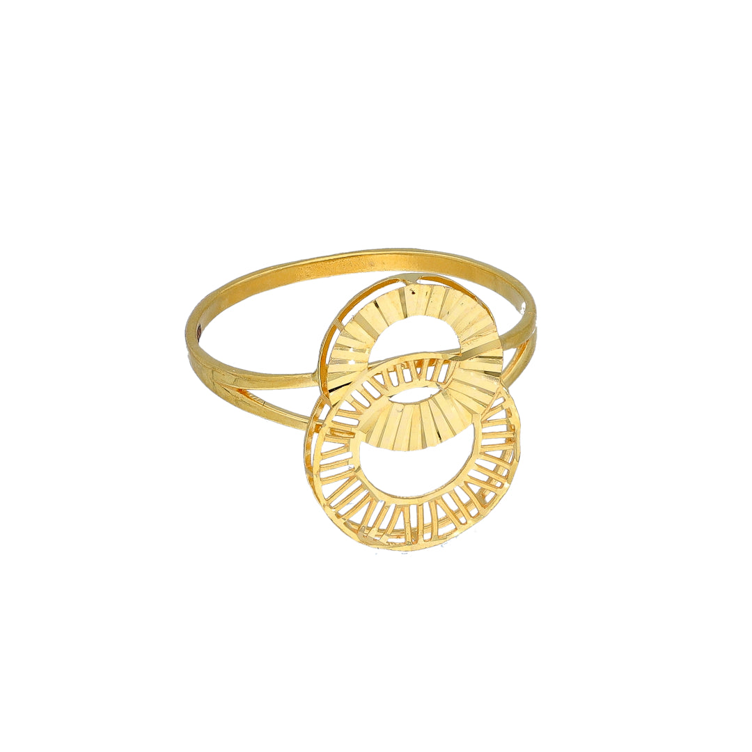Gold Infinity Halo Ring 21KT - FKJRN21KM11974