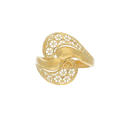 Gold Dual Curve Ring 21KT - FKJRN21KM11979