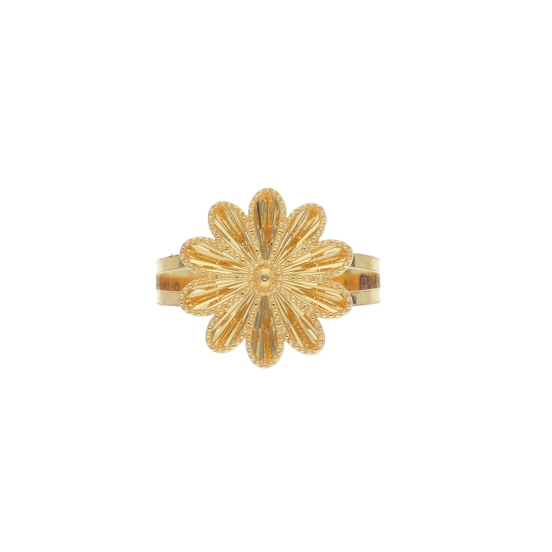 Gold Radiant Daisy Ring 21KT - FKJRN21KM11980