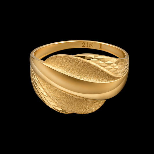 Gold Classic Ring 21KT - FKJRN21KM12031