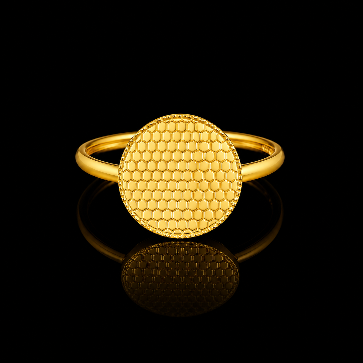 <tc>خاتم ذهبي عيار ٢١ بتصميم عملة – FKJRN21KM12140</tc>