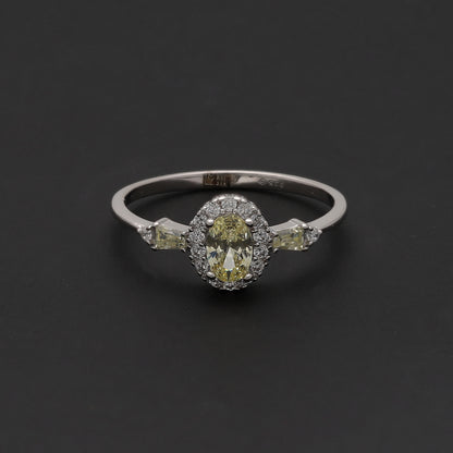 Sterling Silver 925 Sunlit Oval Ring - FKJRNSL10713