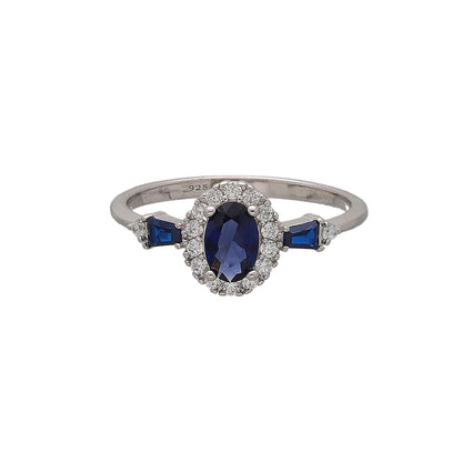 Sterling Silver 925 Blue Spark Ring - FKJRNSL10717