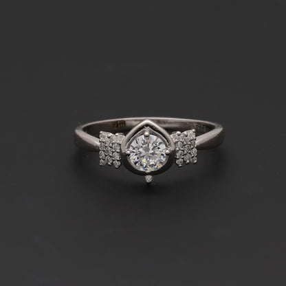 Sterling Silver 925 Tiara Halo Ring - FKJRNSL10718