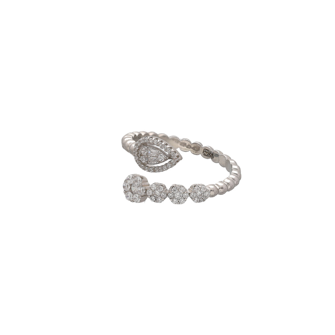 Sterling Silver 925 Dewdrop Ring - FKJRNSL10725