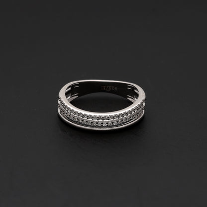Sterling Silver 925 Luxe Line Ring - FKJRNSL10730