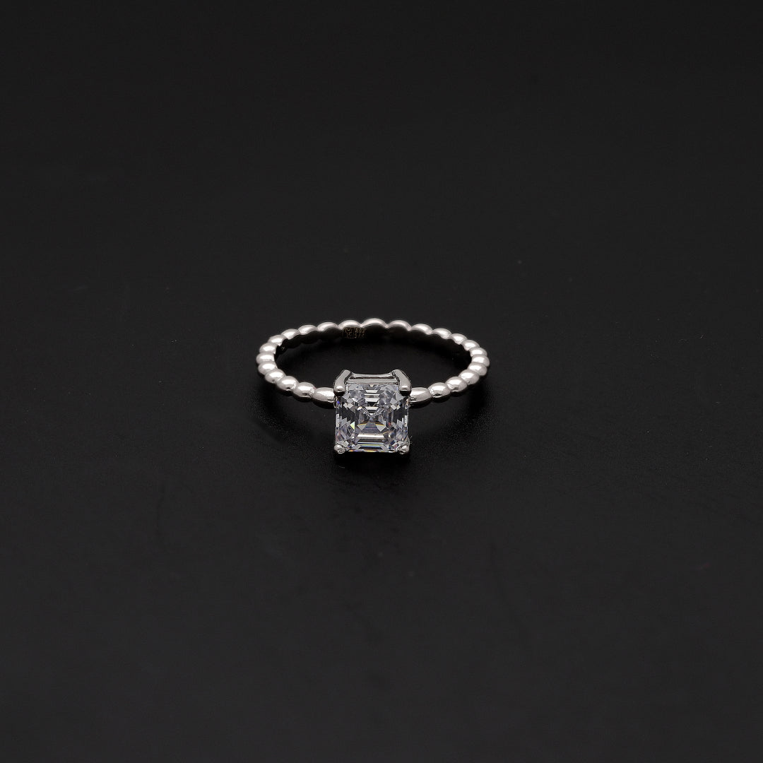 Sterling Silver 925 Celeste Solitaire Ring - FKJRNSL10731