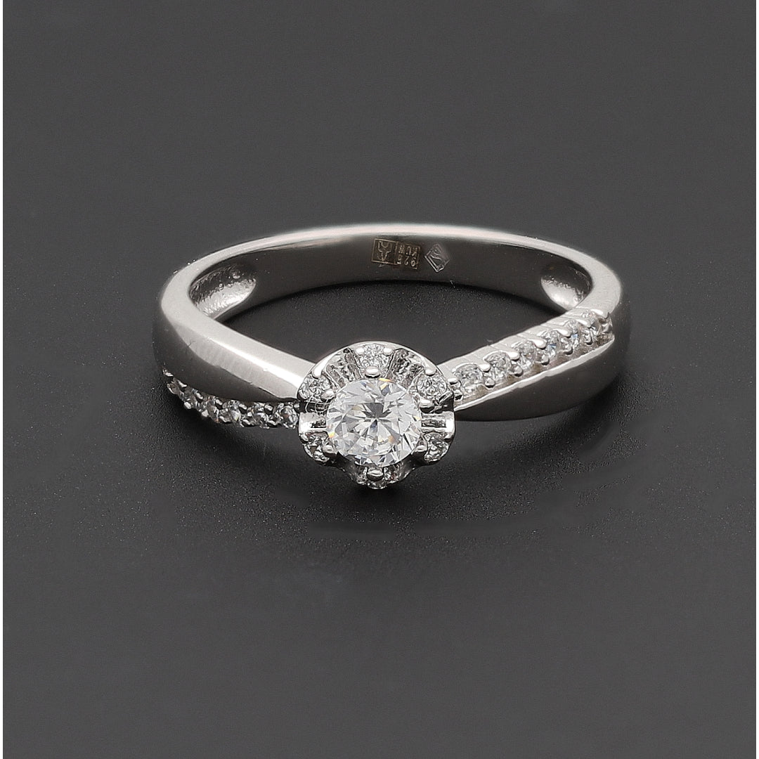 Sterling Silver 925 Spark Solitaire Ring - FKJRNSL10746