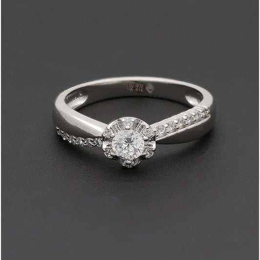 Sterling Silver 925 Spark Solitaire Ring - FKJRNSL10746