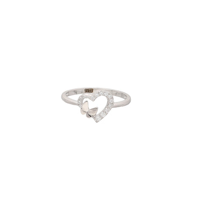Sterling Silver 925 Flutter Heart Ring - FKJRNSL10752