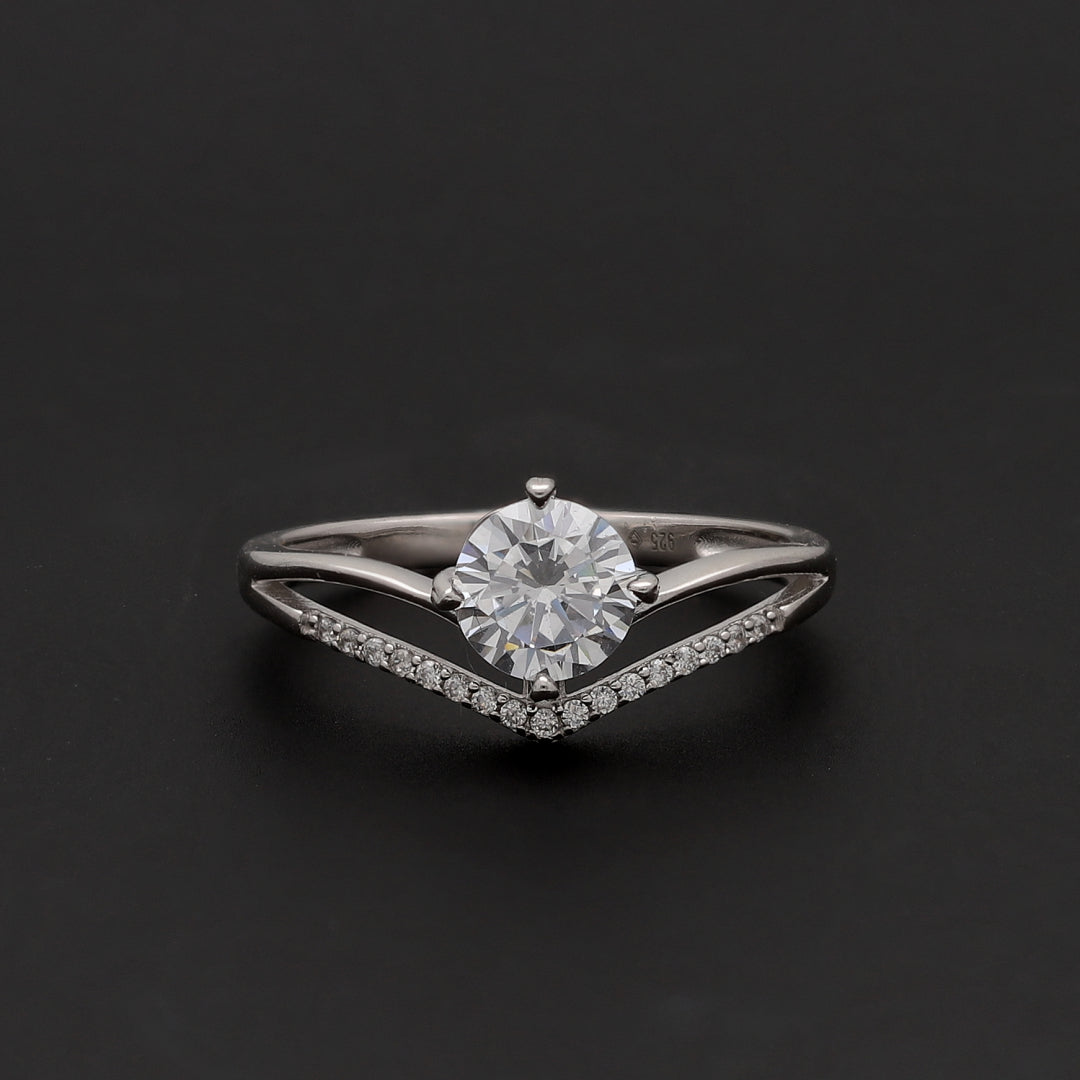 Sterling Silver 925 Chevron Ring - FKJRNSL10762