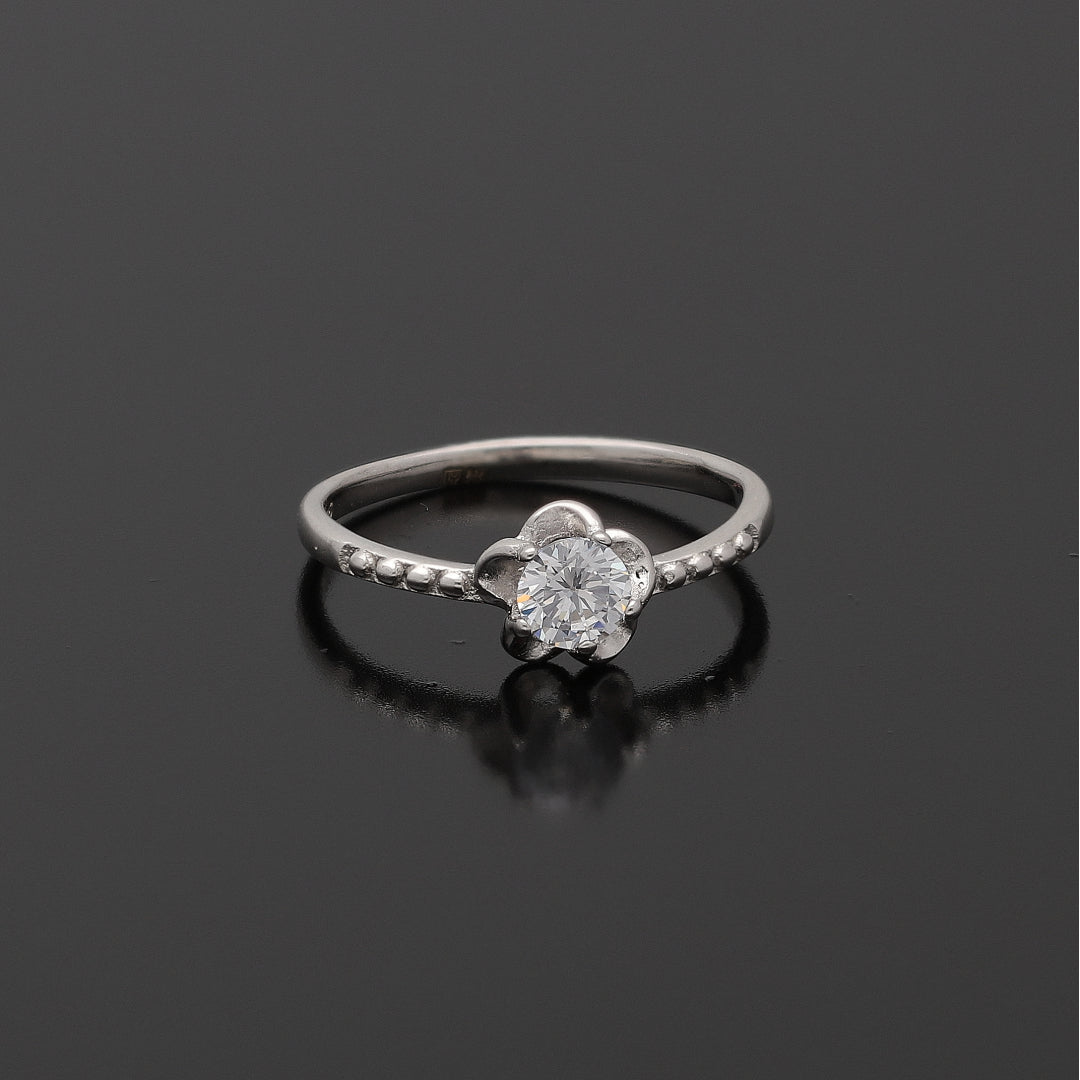 Sterling Silver 925 Floral Shine Ring - FKJRNSL10770