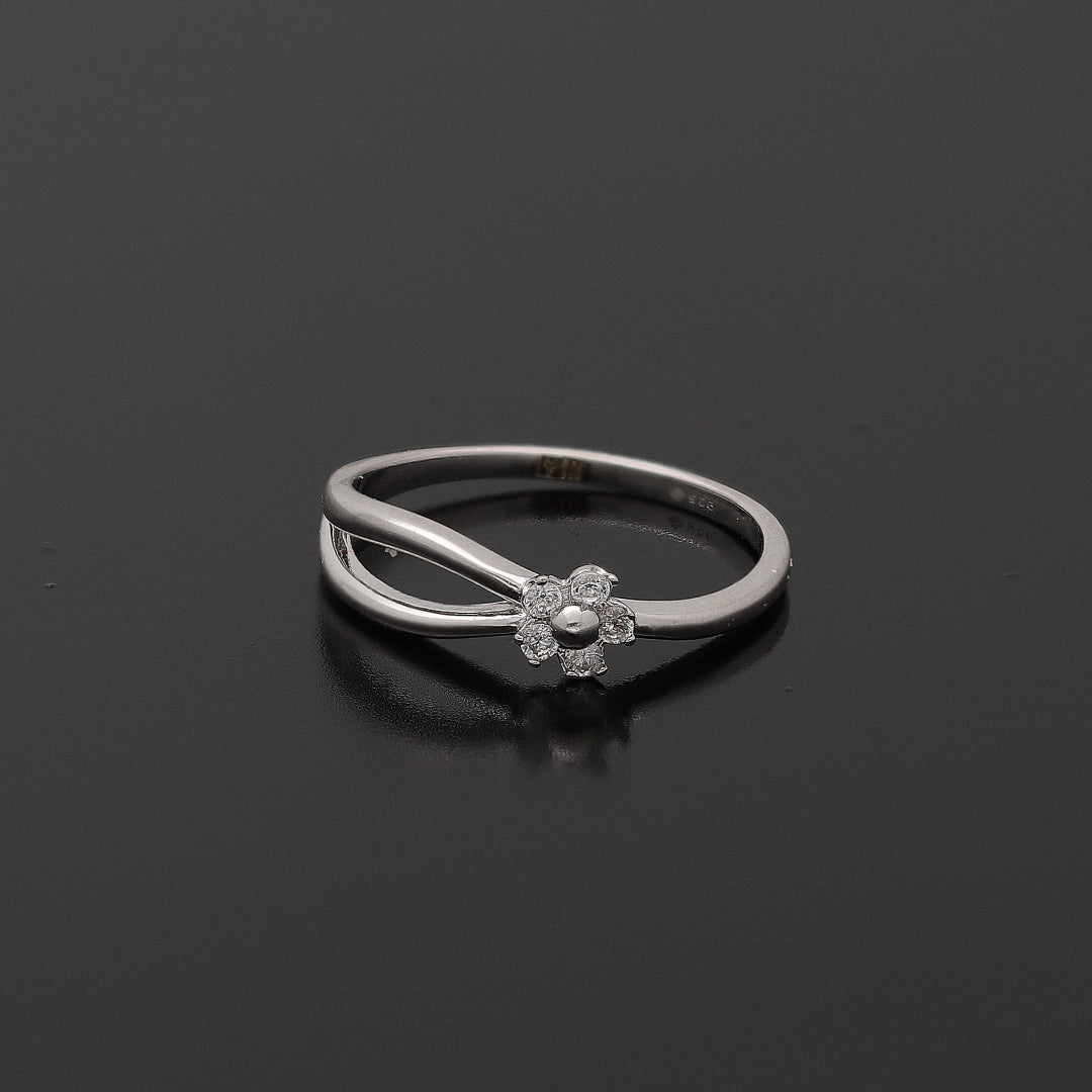 Sterling Silver 925 Floral Twist Ring - FKJRNSL10772