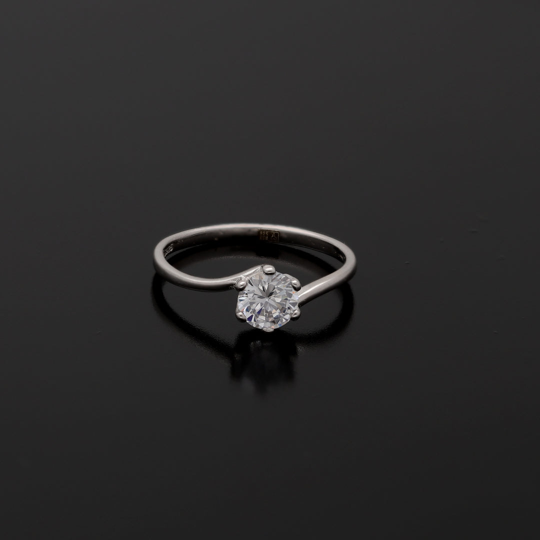 Sterling Silver 925 Solitaire Promise Ring - FKJRNSL10778