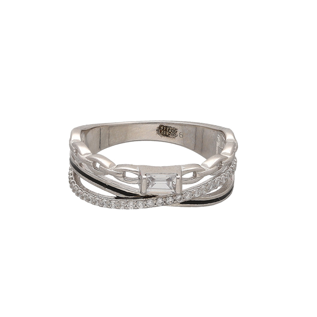 Sterling Silver 925 Urban Link Ring - FKJRNSL10784