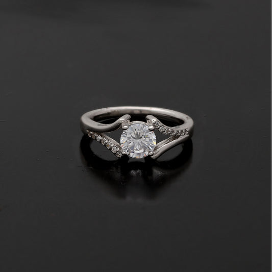 Sterling Silver 925 Celeste Solitaire Ring - FKJRNSL10785