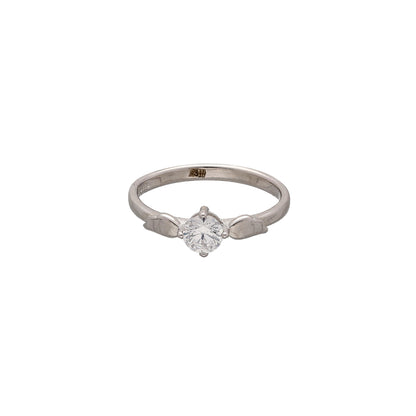 Sterling Silver 925 Ethereal Solitaire Ring - FKJRNSL10786
