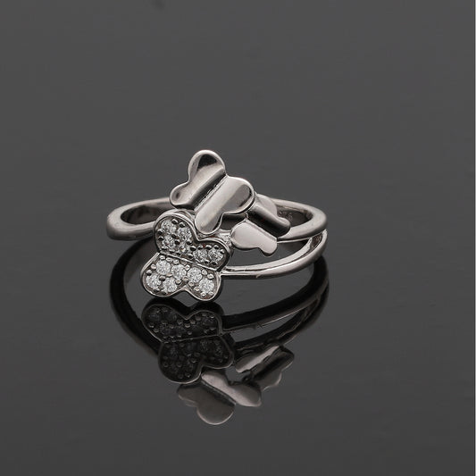 Sterling Silver 925 Butterfly Ring - FKJRNSL10789