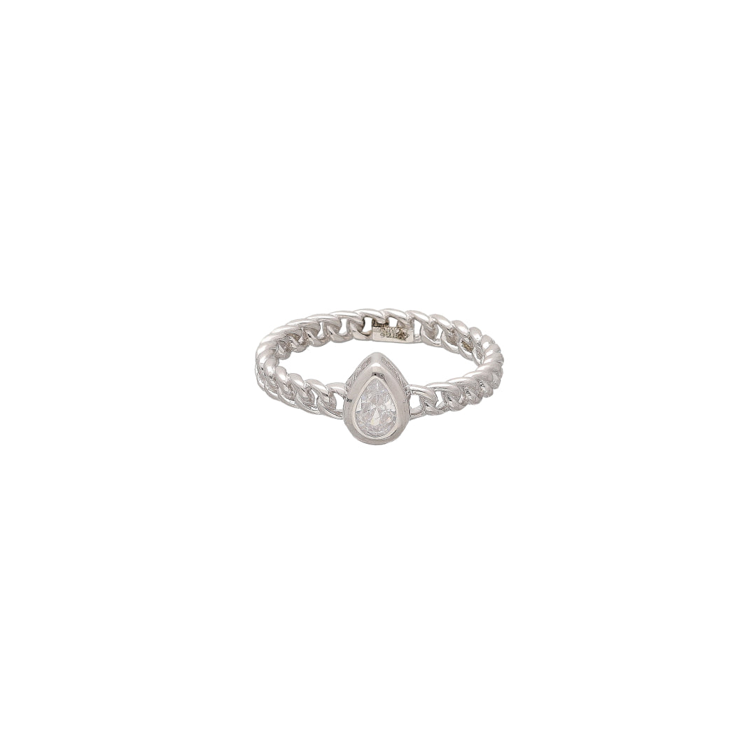 Sterling Silver 925 Pear Cut Ring - FKJRNSL10791
