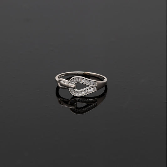 Sterling Silver 925 Cluster Diamond Ring - FKJRNSL10792