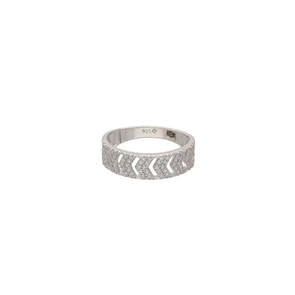 Sterling Silver 925 Zigzag Ring - FKJRNSL10798