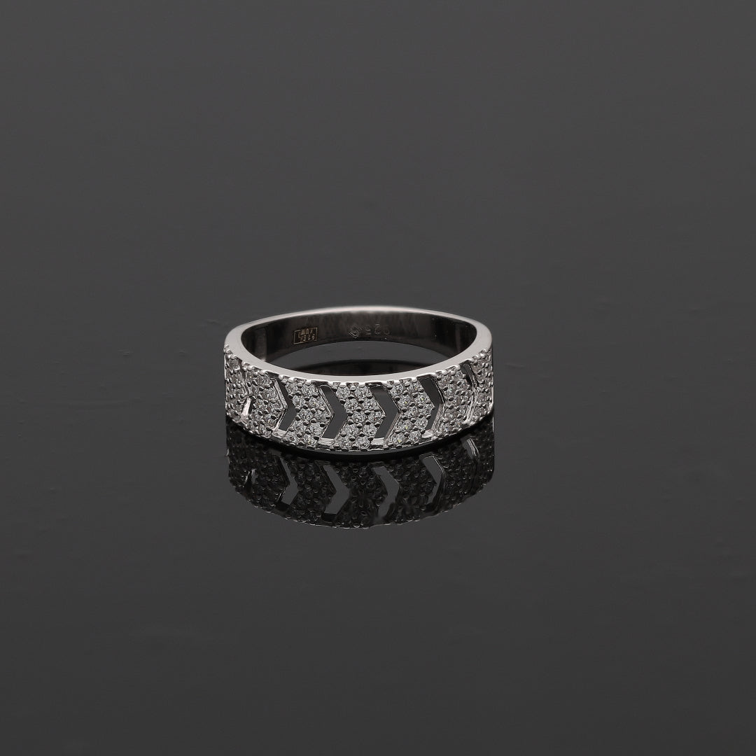 Sterling Silver 925 Zigzag Ring - FKJRNSL10798