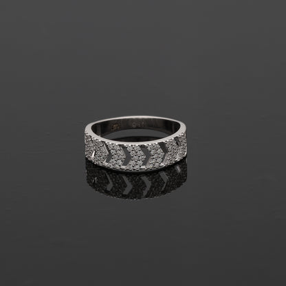 Sterling Silver 925 Zigzag Ring - FKJRNSL10798