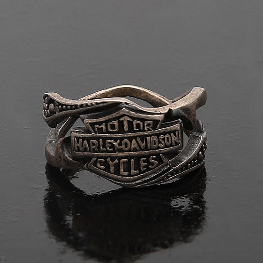 Sterling Silver 925 Harley-Davidson Biker Ring - FKJRNSL10956