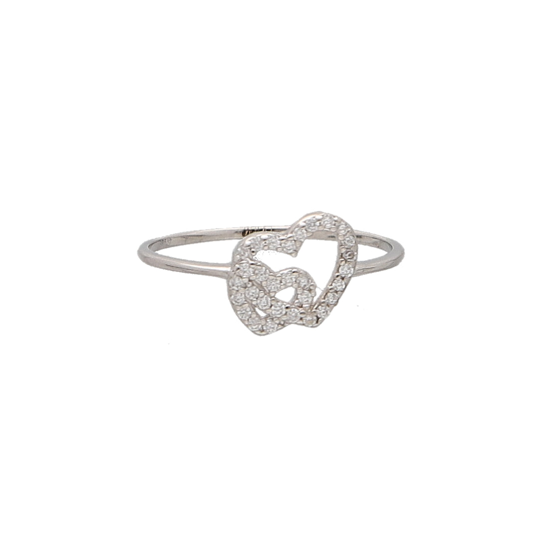 Sterling Silver 925 Open Heart Ring - FKJRNSL10970