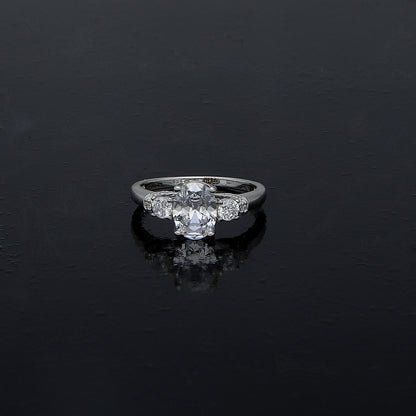 Sterling Silver 925 Oval Cut Ring - FKJRNSL10977