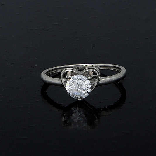 Sterling Silver 925 Heart Cut Ring - FKJRNSL10980