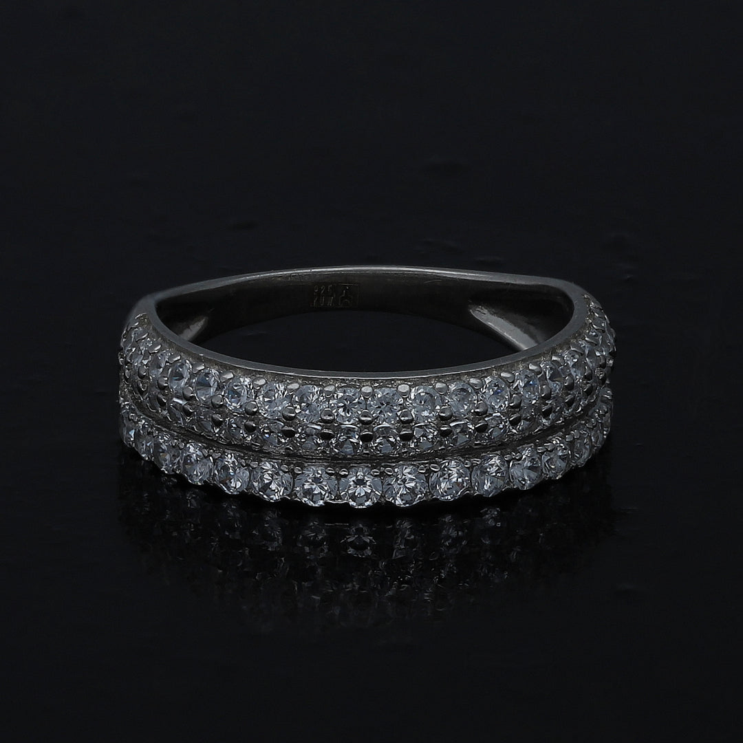 Sterling Silver 925 Classic Pavé Ring - FKJRNSL10985