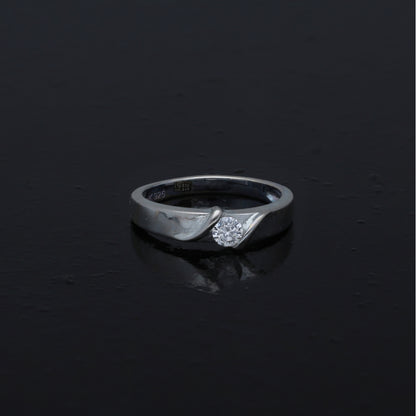 Sterling Silver 925 Classic Swirl-Set Ring - FKJRNSL10992