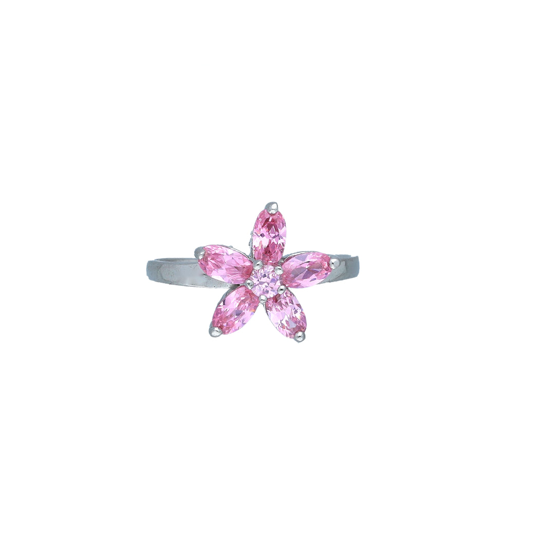Sterling Silver 925 Pink Blossom Ring - FKJRNSL11003
