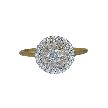Sterling Silver 925 Round Halo Ring - FKJRNSL11004