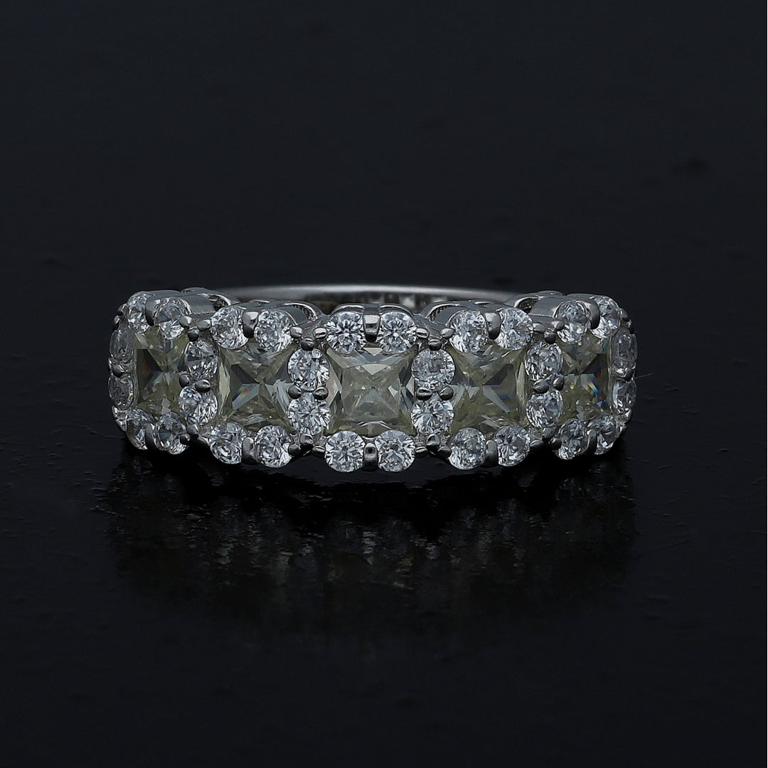 Sterling Silver 925 Statement Band Ring - FKJRNSL11010