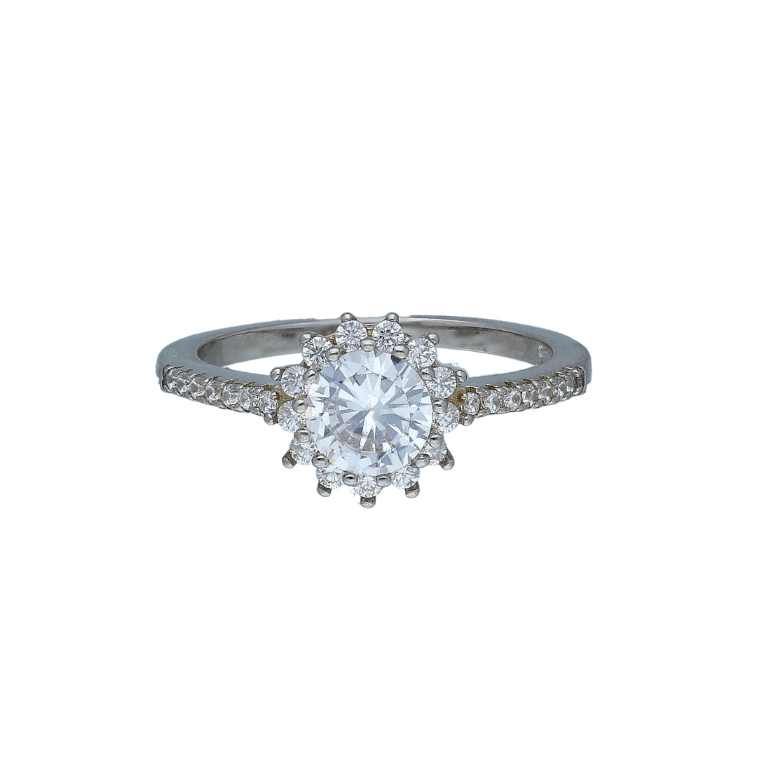 Sterling Silver 925 Stone Accent Ring - FKJRNSL11013