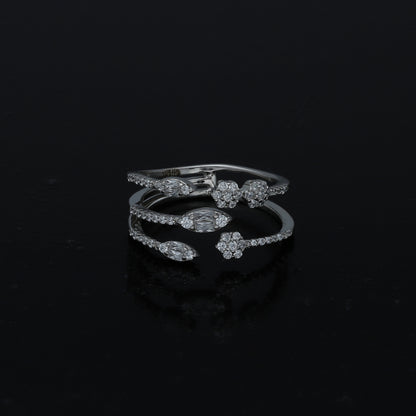 Sterling Silver 925 Split Wrap Ring - FKJRNSL11019