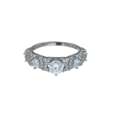 Sterling Silver 925 Multi Center Ring - FKJRNSL11021