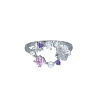 Sterling Silver 925 Floral Wrap Ring - FKJRNSL11027