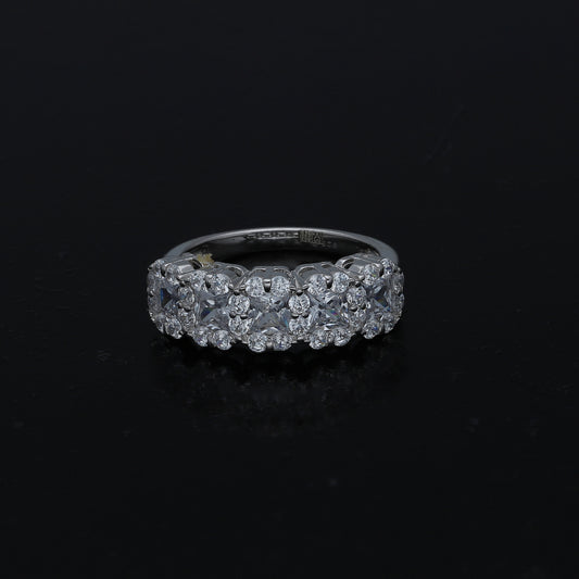 Sterling Silver 925 Wide Statement Ring - FKJRNSL11029