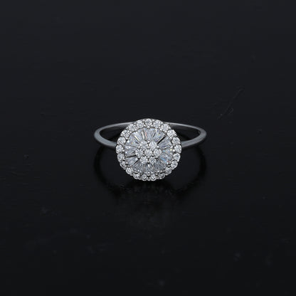 Sterling Silver 925 Circular Bloom Ring - FKJRNSL11030
