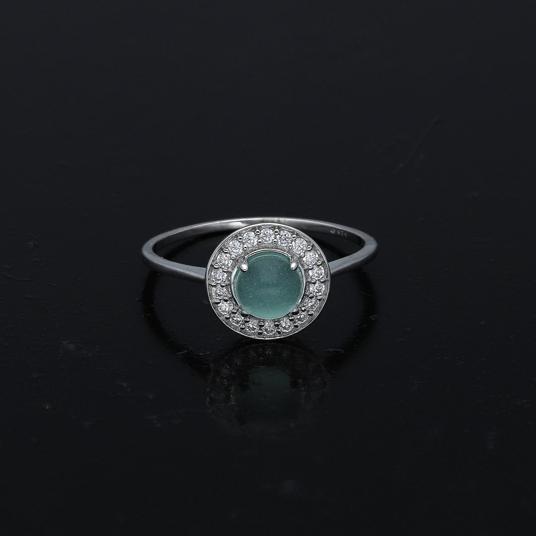 Sterling Silver 925 Mint Center Ring - FKJRNSL11031