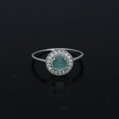 Sterling Silver 925 Mint Center Ring - FKJRNSL11031