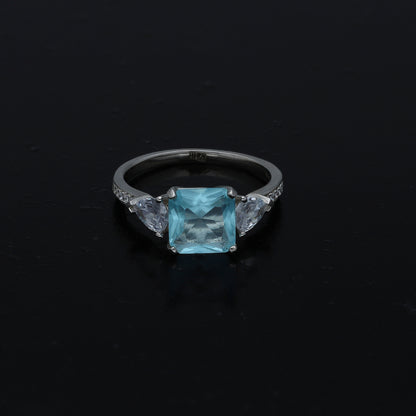 Sterling Silver 925 Azure Spark Ring - FKJRNSL11039