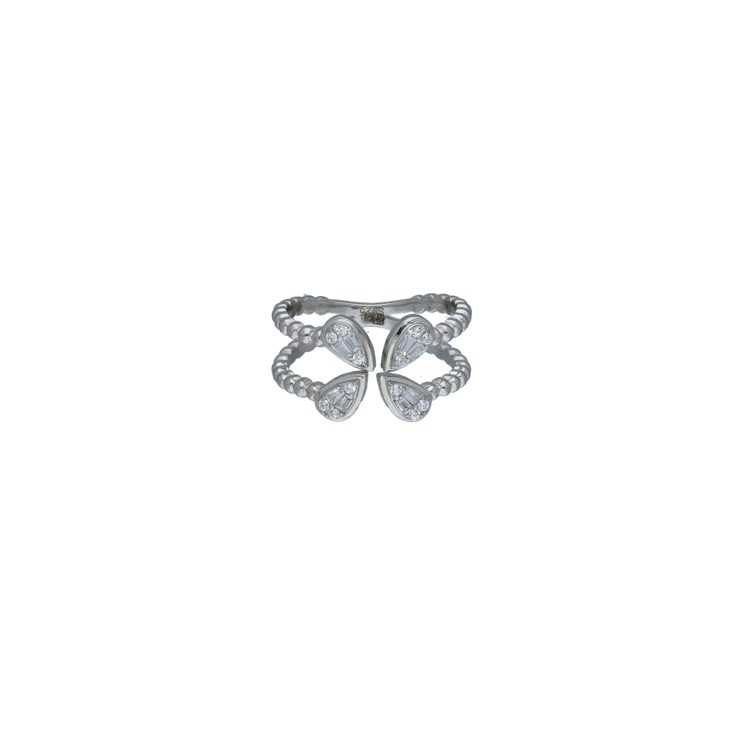 Sterling Silver 925 Butterfly Inspired Ring - FKJRNSL11045