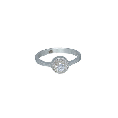 Sterling Silver 925 Timeless Halo Ring - FKJRNSL11048