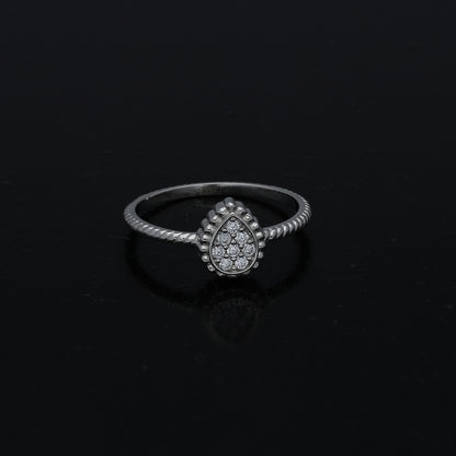 Sterling Silver 925 Pear Cluster Ring - FKJRNSL11050