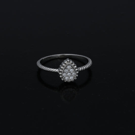 Sterling Silver 925 Pear Cluster Ring - FKJRNSL11050