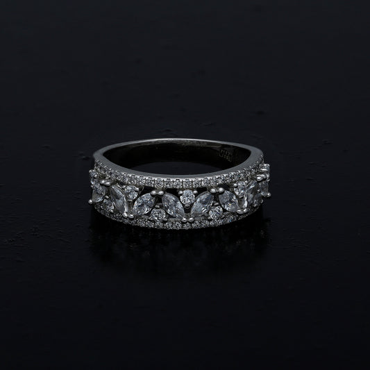 Sterling Silver 925 Marquise Statement Ring - FKJRNSL11052